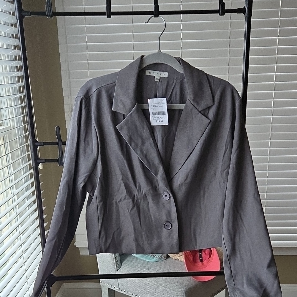 Gray Women's Jacket,Size Large